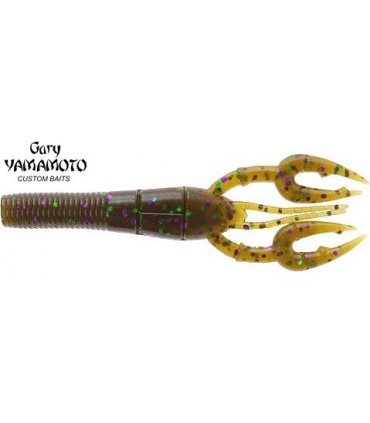 GARY YAMAMOTO FAT BABY CRAW 3.75'' BLACK W / SM RED FLAKE