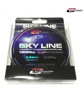 CINNETIC SKY LINE SUPER CLEAR 150M 0,24MM 8.60KG MONOFILAMENTO RECUBIERTO DE FLUOROCARBONO
