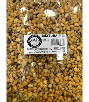 COVICASH MIXTURA 5KG PVA (MAIZ-GUISANTE-CAÑAMON-TRIGO)