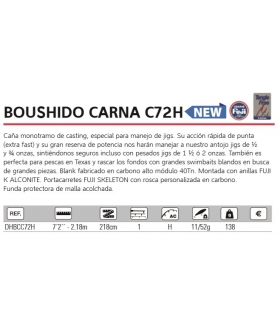 CAÑA HART BOUSHIDO CARNA C72H SPECIAL JIG - 2.18M