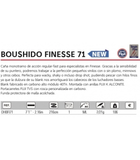 CAÑA HART BOUSHIDO CARNA S71ML FINESSE - 2.16M
