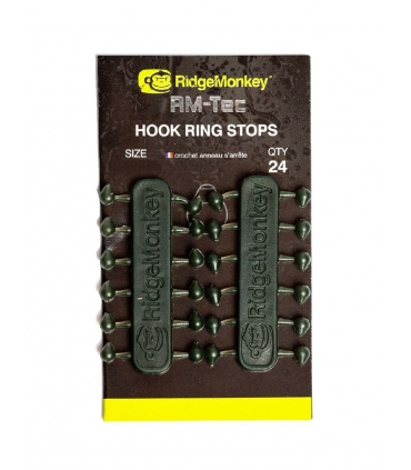 RIDGEMONKEY RM-TEC HOOK RING STOPS SIZE SMALL QTY 24