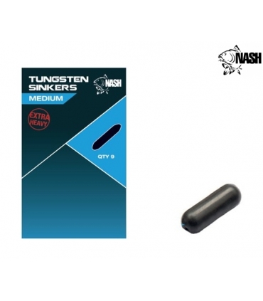 NASH TUNGSTEN SINKERS MEDIUM EXTRA HEAVY QTY 9