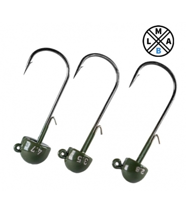 LMAB TUNGSTEN NED JIG 2/0 GREEN PUMPKIN 3.5G