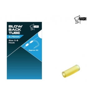 NASH BLOW BACK TUBE 0.75MM SIZE 5-8 HOOK QTY 50