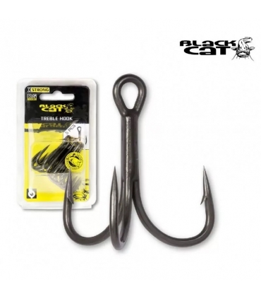 BLACK CAT TREBLE HOOK 1/0 5PCS