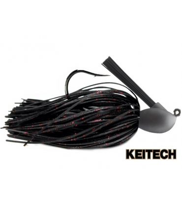KEITECH RUBBER JIG MODEL I CASTING JIG 1/2OZ BLACK RED