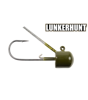 LUNKERHUNT MUSHROOM HEAD JIGS 1/4 GREEN PUMPKIN