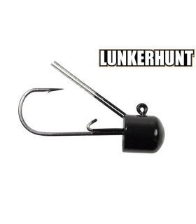 LUNKERHUNT MUSHROOM HEAD JIGS 1/4 NEGRO