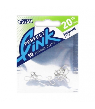 FISH PERFECT LINK SNAPS MEDIUM 50LB
