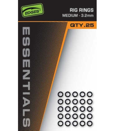 FOX EDGES RIG RINGS 3.2MM MEDIUM X 25