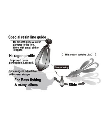 DECOY DS-9 TX-DAN SINKER 3/16 OZ 5GR 5PCS
