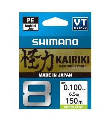 SHIMANO KAIRIKI X8 0.10MM 6.5KG 150M MANTIS GREEN