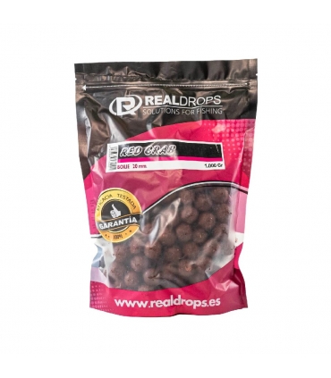 REAL DROPS BOILIES PREMIUM 1KG 20MM RED CRAB