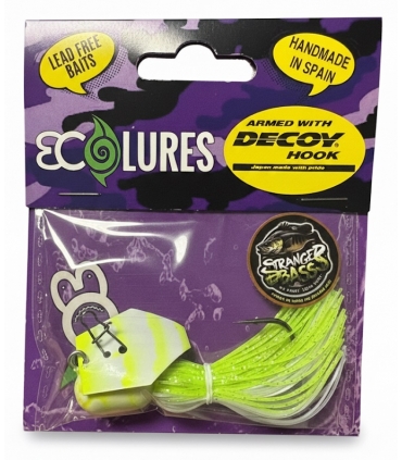ECOLURES FLAKE88 CHATTERBAIT 3/8OZ WHITE CHARTREUSE