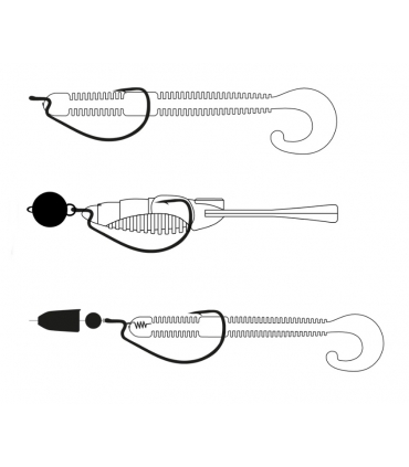 GAMAKATSU ANZUELO CURVO WORM 330 BOTTOM JIGGIN 4/0