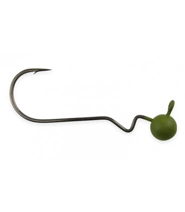 GAMAKATSU SKIP GAP SHAKY HEAD GREEN PUMPKIN 3/0 3/16OZ
