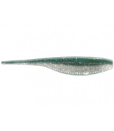 YAMAMOTO FAT SHAD SHAPE WORM 4" GREEN GIZZARD