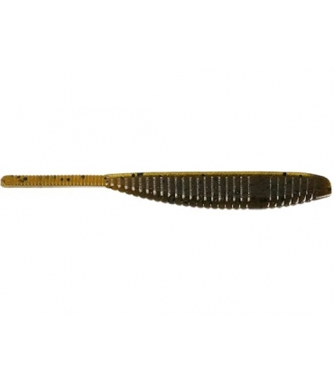 GARY YAMAMOTO SHAD SHAPE WORM 3.75'' GREEN PUMPKIN BLACK FLAKE