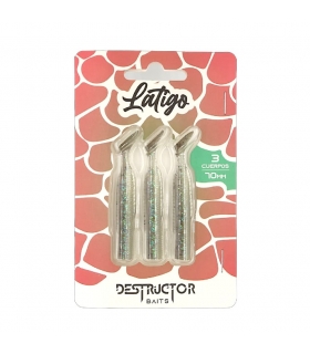 DESTRUCTOR BAITS PACK 3 CUERPOS 70MM NATURAL ELECTRIC