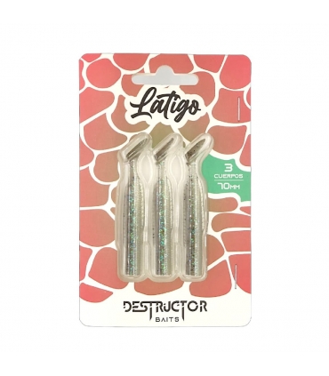 DESTRUCTOR BAITS PACK 3 CUERPOS 70MM NATURAL ELECTRIC