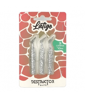 DESTRUCTOR BAITS PACK 3 CUERPOS 70MM SILVER CHROME