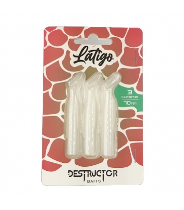 DESTRUCTOR BAITS PACK 3 CUERPOS 70MM WHITE PEARL