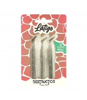 DESTRUCTOR BAITS PACK 3 CUERPOS 80MM NATURAL ELECTRIC