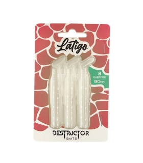 DESTRUCTOR BAITS PACK 3 CUERPOS 80MM WHITE PEARL