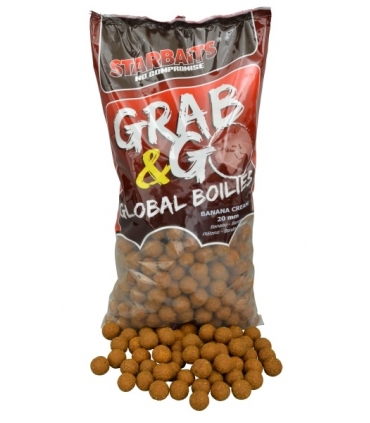 STARBAITS G&G GLOBAL BOILIES BANANA CREAM 20MM 2.5KG