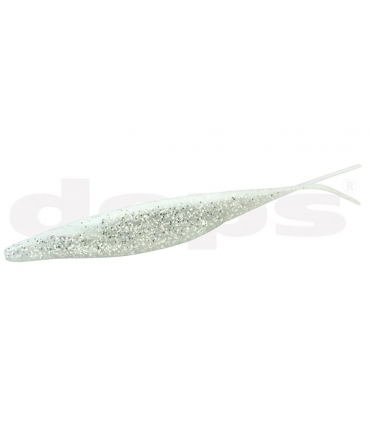DEPS SAKAMATA SHAD 7" WHITE & CLEAR/SILVER FLAKE 031