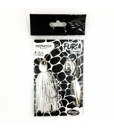 DESTRUCTOR BAITS FURIA SPINNERBAITS 1/2OZ WHITE PEARL