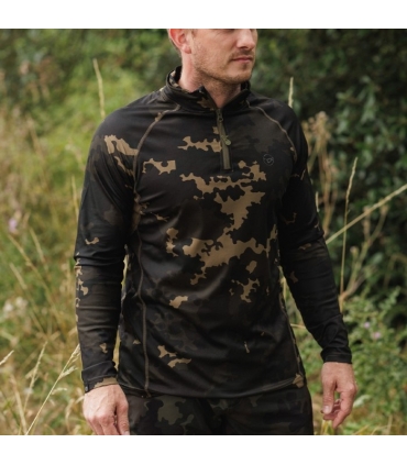 KORDA CAMISETA KOOL UPF ZIP DARK KAMO