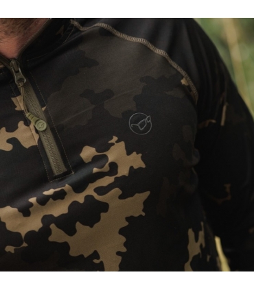 KORDA CAMISETA KOOL UPF ZIP DARK KAMO