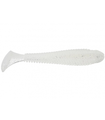 GOOGAN BAITS SAUCY SWIMMER 3.8" WHITE PEARL SHAD