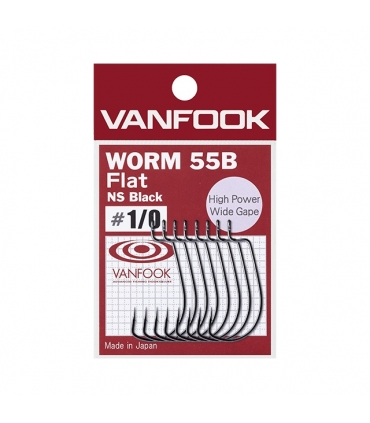VANFOOK WORM 55B FLAT HIGH POWER WIDE GAPE Nº2/0