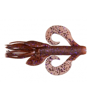 GARY YAMAMOTO KREATURE 4'' CINNAMON BROWN W/BLACK & PURPLE FLAKE