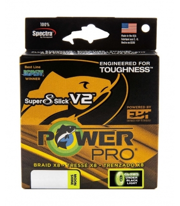 TRENZADO POWER PRO 0.19 MM 135 MT SUPER 8 SLICK V2 GREEN