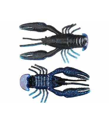 YUM CRAWBUG 3.25" BLACK BLUE 8PC