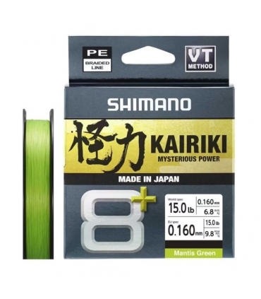 SHIMANO KAIRIKI X8+ 0.19MM 12.8KG 300M MANTIS GREEN