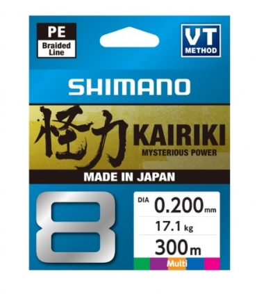 SHIMANO KAIRIKI X8 0.19MM 12.0KG 300M MULTI COLOR