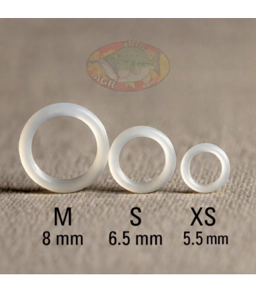 AGR BAITS WACKY NEKO RINGS TALLA M 8MM CLEAR