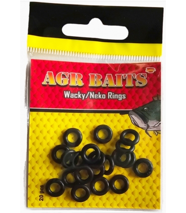 AGR BAITS WACKY NEKO RINGS TALLA M 8MM BLACK