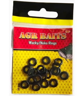 AGR BAITS WACKY NEKO RINGS TALLA S 6.5MM BLACK