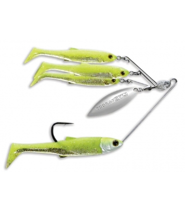 LIVE TARGET BAITBALL SPINNER RIG 1/4OZ CHARTREUSE SILVER