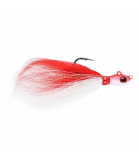MUSTAD BIG EYE BUCKTAIL 1/4OZ RED WHITE