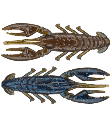 X ZONE LURES SCENTED STEALTH CRAW 2.5" BLACK BLUE/GREEN PUMPKIN LAMINATE