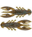 X ZONE LURES SCENTED STEALTH CRAW 2.5" GREEN PUMPKIN BLUE FLAKE