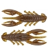 X ZONE LURES SCENTED STEALTH CRAW 2.5" GREEN PUMPKIN BLACK FLAKE