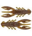 X ZONE LURES SCENTED STEALTH CRAW 2.5" GREEN PUMPKIN BLACK FLAKE